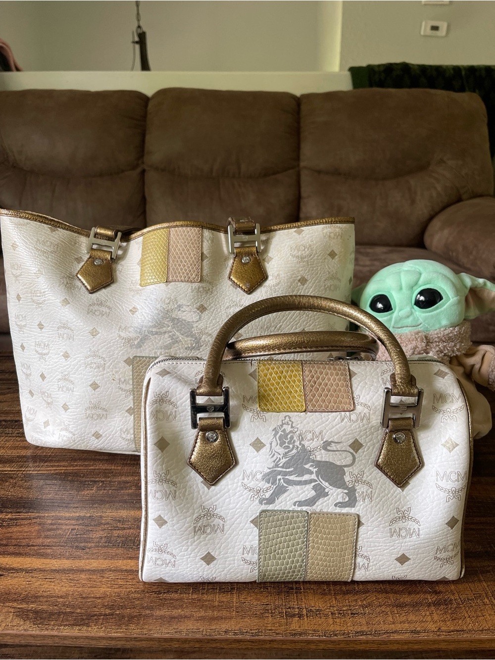 MCM Limited Edition Princess Lion Tote and Boston Bag